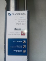 Glacier Bay 18 In Grab Bar Concealed Peened Polished Stainless Steel 237 702