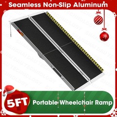 Wheelchair Ramp Seamless Non-Slip Aluminum Folding Loading Ramps for Home Steps