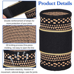 1 Pair Copper Wrist Compression Brace, Elastic Support Sleeve for Sports, Gym, W