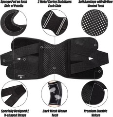 Bareform Knee Brace for Meniscus Support – Adjustable, Patella Stabilizer, Pain