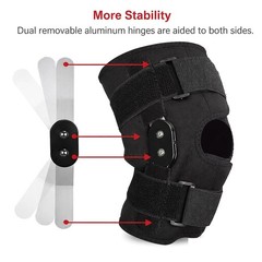 Knee Brace Hinged Compression Sleeve Joint Support Patella Stabilizer Arthritis