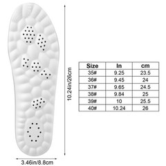 4D Cloud Insoles Memory Foam Soft Comfort US W:5-10/M:5-7, Black