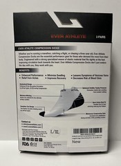 Ever Athlete Compression Socks Low Cut Ombre L/XL Black/White/Pink