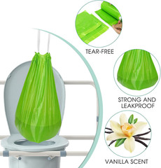 Disposable Commode Liners with Pads – 50 Scented Bags for Adult Potty Chair