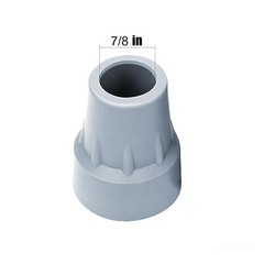 7/8 Inch Grey Rubber Crutch Tips Replacement Medical Drive Cane Accessory