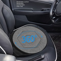 360° Rotating Round Car Cushion Elderly Seats Cushion Comfortable Grey New