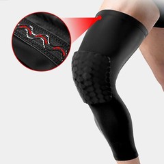 Honeycomb Knee Crashproof Antislip Basketball Leg Long Sleeve Hex Protector Gear