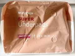 McKesson Disposable Underpads Moderate Absorbency 23×36 10ct Odor Control/3packs