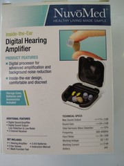NuvoMed Inside-the-Ear Hearing Amplifier with Case NEW & SEALED