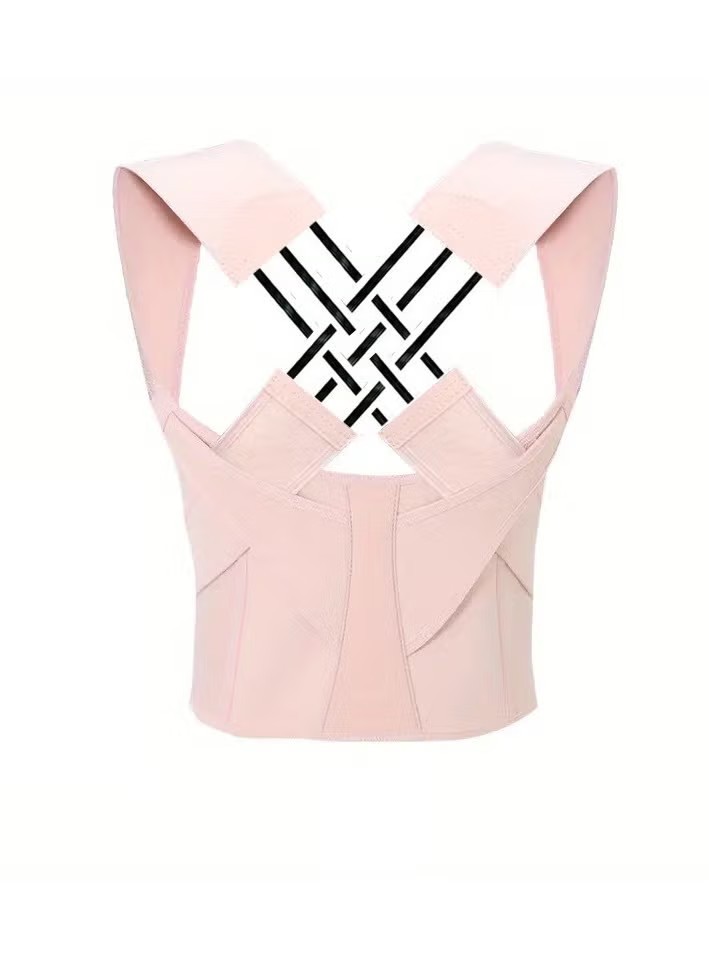 Adjustable Back Posture Corrector Brace Support Unisex Pink Black New