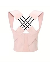 Adjustable Back Posture Corrector Brace Support Unisex Pink Black New