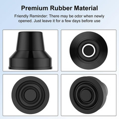 Quad Cane Tip 8pcs Rubber Replacement Non-Slip Heavy Duty Walking Stick