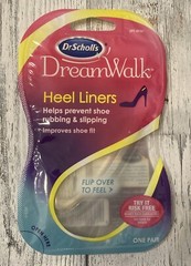 Dr Scholls Dream Walk Gel Heel Liners 1 pair New Sealed