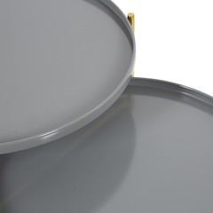 Kate And Laurel Ulani Modern Nesting Side Table Set Of 2 Gray And Gold