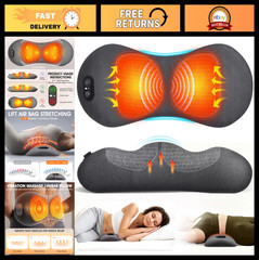 Rechargeable 3-in-1 Electric Lumbar Support Pillow & Triple Fusion Back Massager