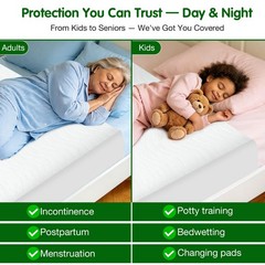 Bed Pads Washable Waterproof for Incontinence, Tuckable Underpads Stay in Pla…