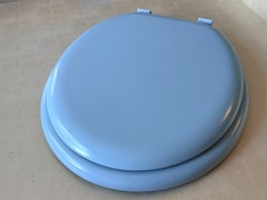 Vintage TUFFY Blue Enamel Toilet Seat XM20 / M100 Made In USA – Brand New in Box