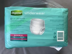 NEW x 5 (14) PACKETS DEPEND INCONTINENCE UNDERWEAR NORMAL SZ L 97 -117 cm UNISEX