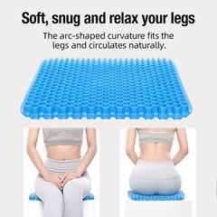 Double Thick Gel Seat Cushion 2.5 cm with Non-Slip Cover Breathable Comfort