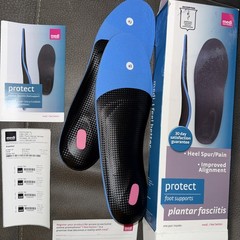 Medi Protect PLANTAR FASCIITIS Foot Supports Insoles Inserts Sz 43 M 9-10.5 W 12
