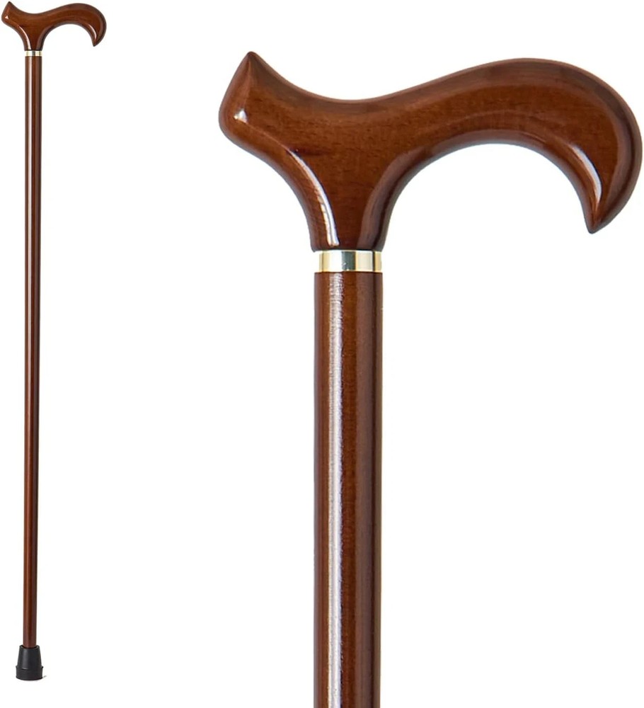 Handmade Wooden Walking Cane for Men and Women Ergonomic Wood Cane