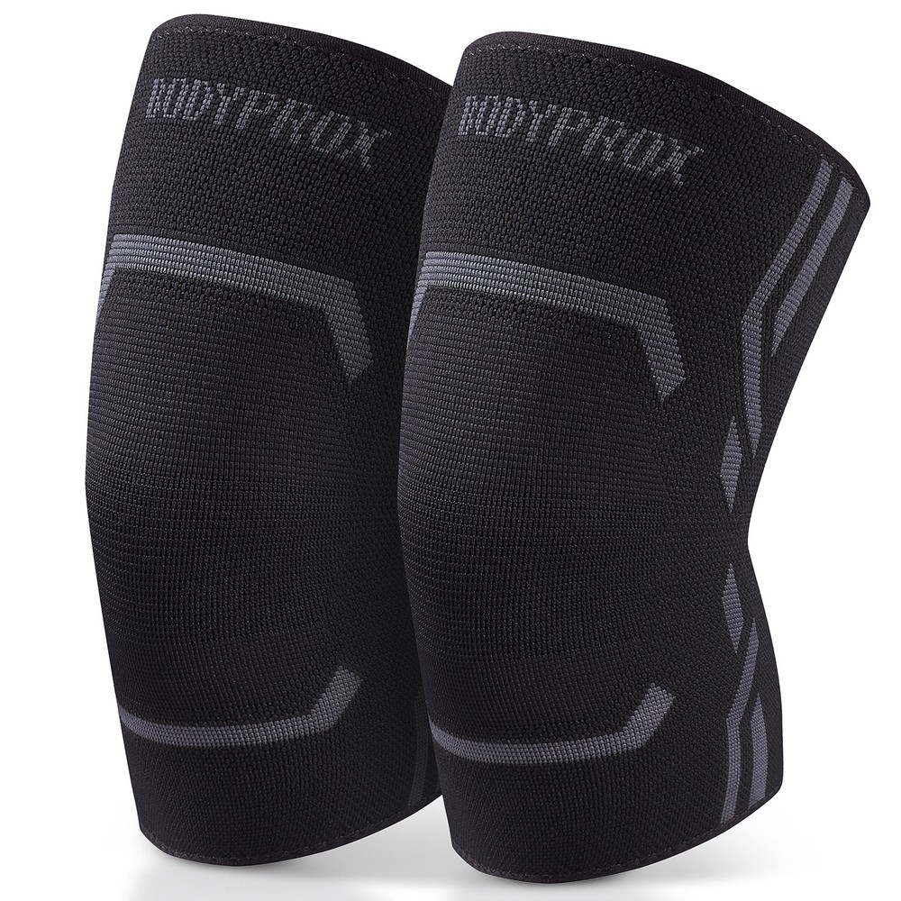 2 Pack Knee Compression Sleeve Support Brace for Running/Workout Men/Women Large