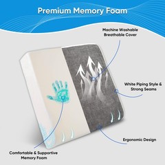 4 Inch Thick XL Memory Foam Seat Cushion – Extra Large Office Chair Cushion f…
