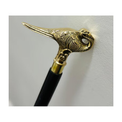 Antique Style Handle Hercule Poirot Swan Brass Walking Stick best Gift item