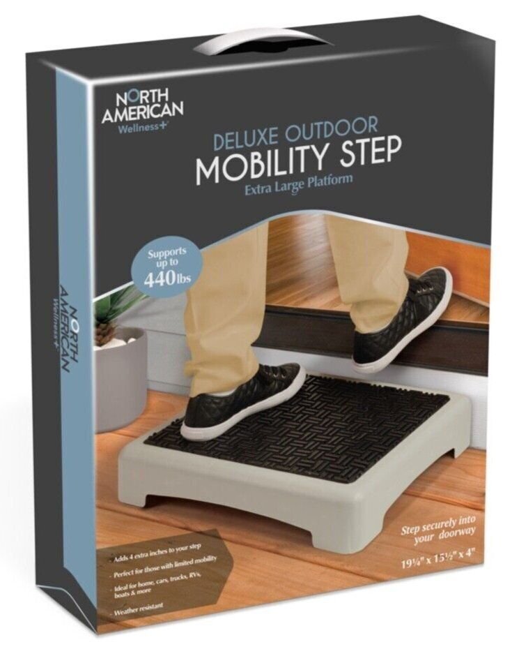 Deluxe Non Slip Large Outdoor Mobility Step Weather-Resistant Elderly Healthcare
