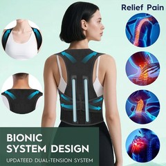 Men Women Posture Corrector Pain Relief Support Full Back Shoulder Brace Belt