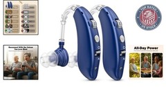 Enhanced Clarity Hearing Aids for Seniors – 2 Units with Charging Case Included