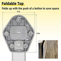 Adjustable RV Folding Table Legs 21.3-36.6In Aluminum Alloy Collapsible Stand