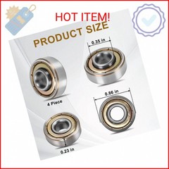 4 pcs Walker Wheel Bearing, Wheelchair Bearings, Universal Wheel Bearings for Wh
