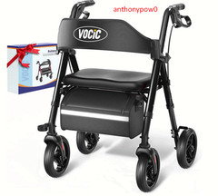 Walkers for Seniors, Z21 Rollator Walker with Seat Supports 350lb, 8″ Big Wheels