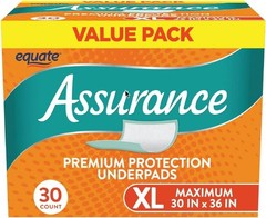 Assurance Unisex Premium Quilted Underpad, Maximum Absorbency, XL (30 Count)