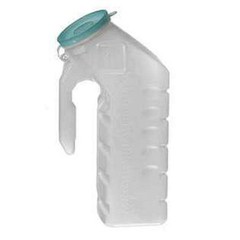 3 Pc 32 oz Deluxe Male Urinal Glow in the Dark Lid Medline Incontinence Pee