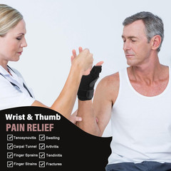 Thumb Brace Right Hand or Left Hand for Arthritis Pain and Support | 2 Pcs Set,C