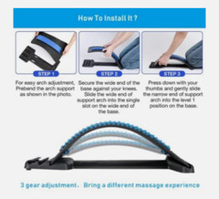 Waist Relax Mate Multi-Level Back Stretching Device Lower and Upper Pain Relief