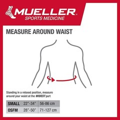 MUELLER Sports Medicine Adjustable Back Brace, 1 Count (Pack of 1), Black