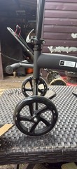 Medline 4-Wheel Rollator Walker w/ Seat & Basket, Black, 300 lb Indoor/Outdoor