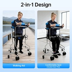 Adult Walker Aid, Ergonomic Standing Walker, Rehabilitation Walking Aids Homes