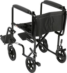 Drive Medical ATC19-BK Lightweight Aluminum Transport Wheelchair, Black