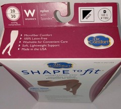 Dr. Comfort Microfiber Medical Pantyhose Women D Black 20-30mmHg Compression New