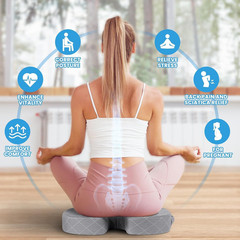 Office/Car Seat Cushion, Non-Slip Sciatica & Back Coccyx Tailbone Pain Relief Ch