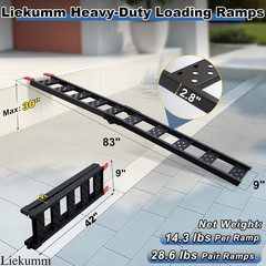 83″ Motorcycle Ramp 1-Pack, 480 Lbs Capacity Folding Loading Ramp for Pickup Tru
