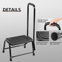 Step Stool with Handle for Adults，Seniors Heavy Duty 17x12x4 Inch (Pack of 1)