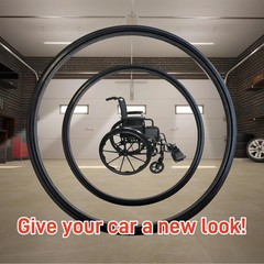 wheelchair tires 24″X1″（1 pair）Fits all brands of wheelchair accessories, Univer