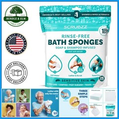 Convenient Bathing Wipes for Sensitive Skin, 25 Pack, Ideal for Travel and Care