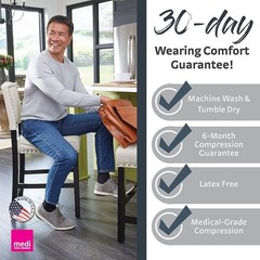 mediven for men select, 20-30 mmHg, Calf High Compression Stockings, Closed Toe