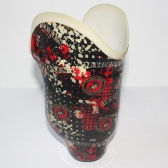 STUNNING BELOW-KNEE RIGHT PROSTHETIC SOCKET RED-WHITE-BLACK U.S MARINES GRAPHICS